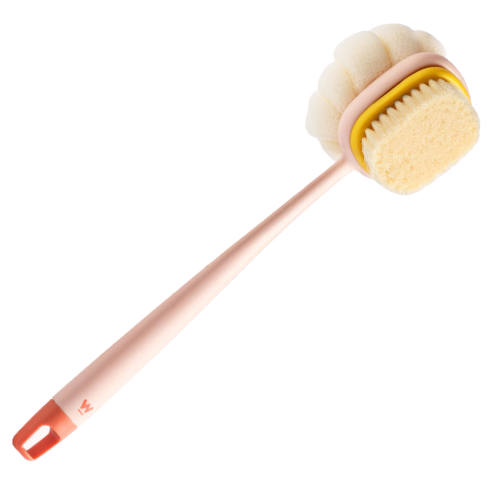 Peeling Vücut Temizleyici Banyo Fırçası -Pembe - Ozerty