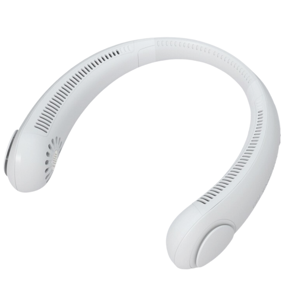 Taşınabilir Mini Şarj Edilebilir Boyun Vantilatörü -Beyaz - Ozerty