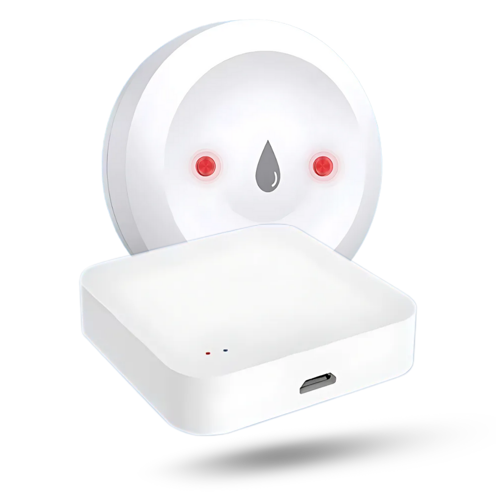 LeakLock Kablosuz Sensör -1 Wi-Fi Hub'lı Su Sızıntı Sensörü - Ozerty