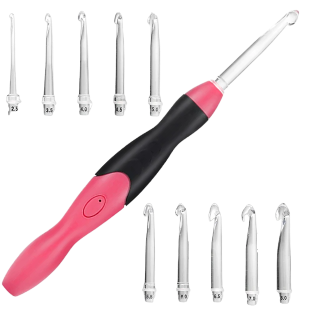Ergonomik LED Kroşe Kancaları Seti - Ozerty