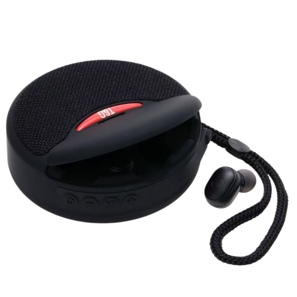 Kulaklıklı Kablosuz Bluetooth Hoparlör -Siyah - Ozerty