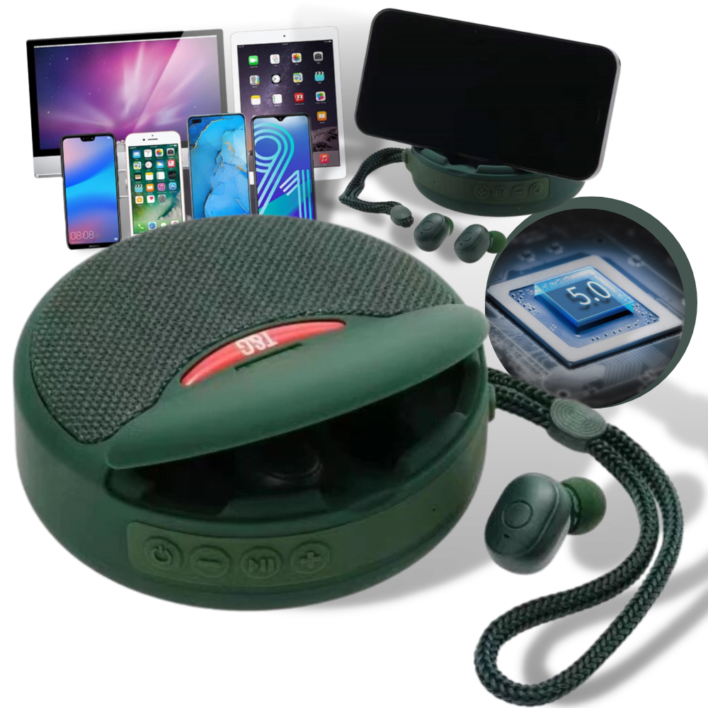 Kulaklıklı Kablosuz Bluetooth Hoparlör - Ozerty