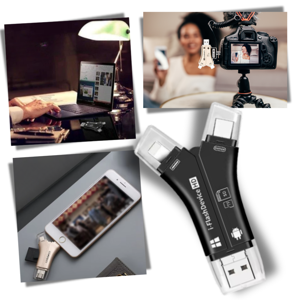 Telefonlar İçin 4'ü 1 Arada USB - Ozerty