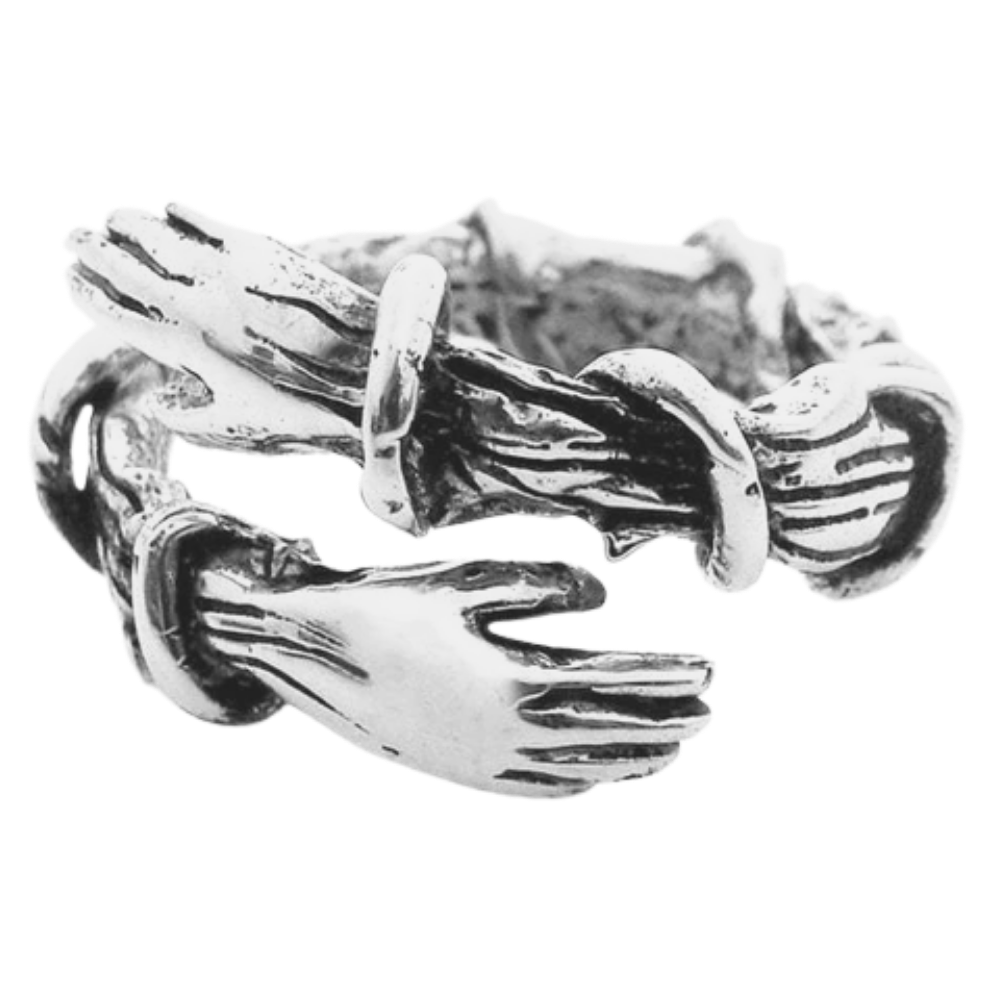 Yaratıcı Sarılma Yüzüğü -Vintage Gümüş - Ozerty