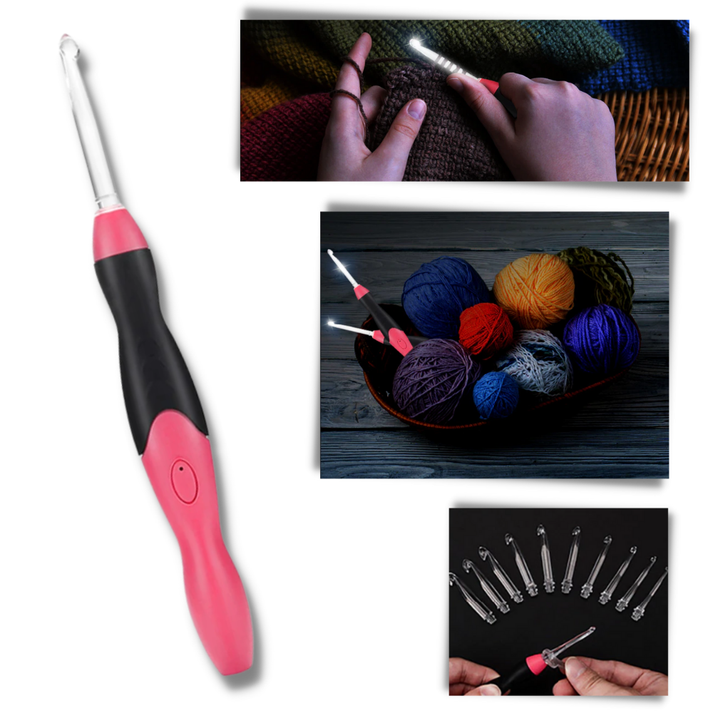 Ergonomik LED Kroşe Kancaları Seti - Ozerty