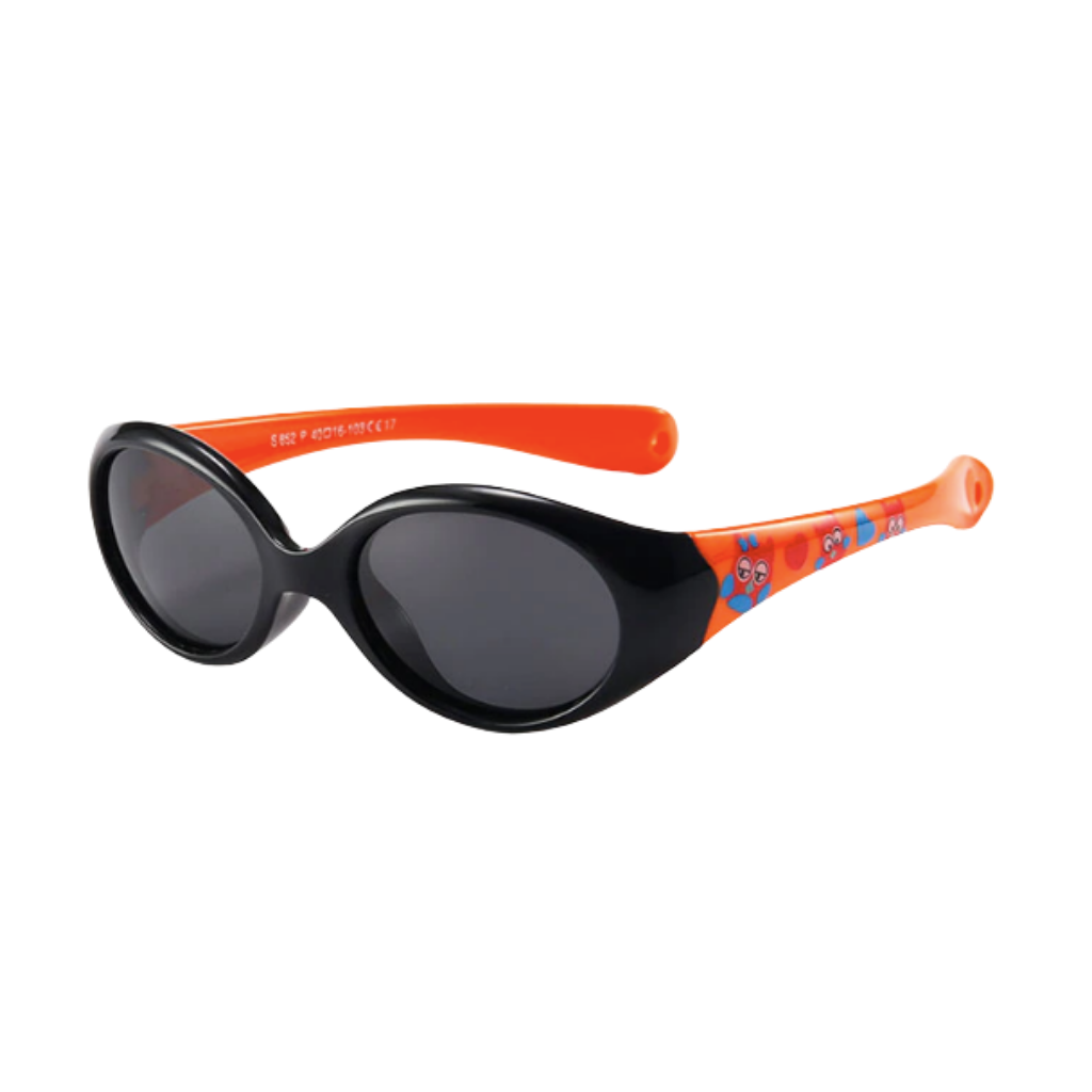 0-3 Yaş Arası Polarize Kayışlı Bebek Güneş Gözlüğü -Siyah/Kırmızı - Ozerty