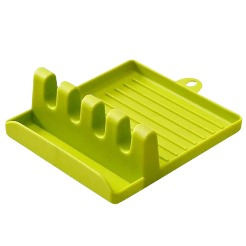 Spatula ve Kaşıklar için Mutfak Dinlenme Pedi -Yeşil - Ozerty