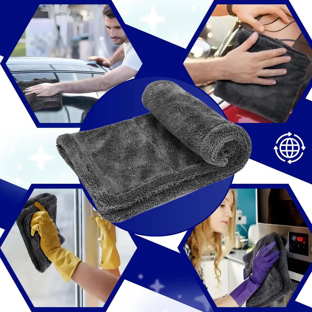 Emici Mikrofiber Cam Temizleyici Havlu - Ozerty