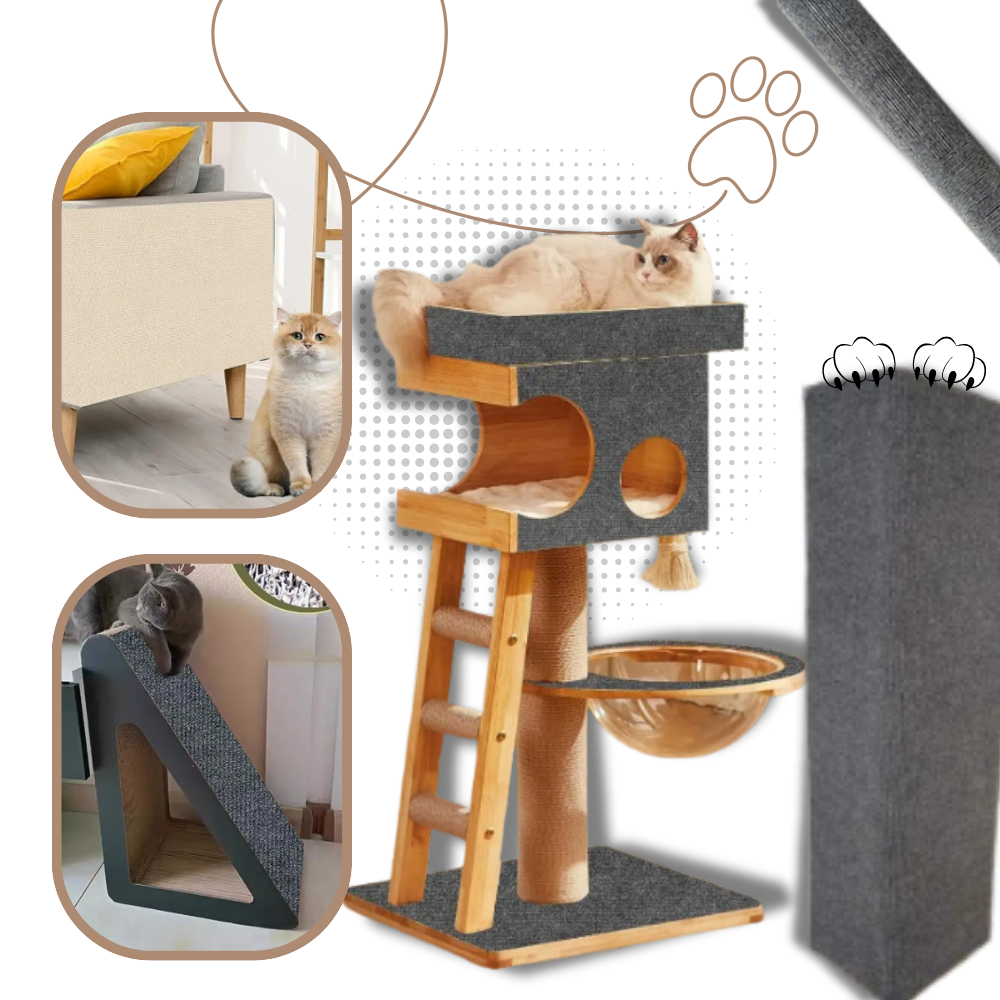 Yapışkanlı Duvara Monte Kedi Tırmalama Pedi - Ozerty