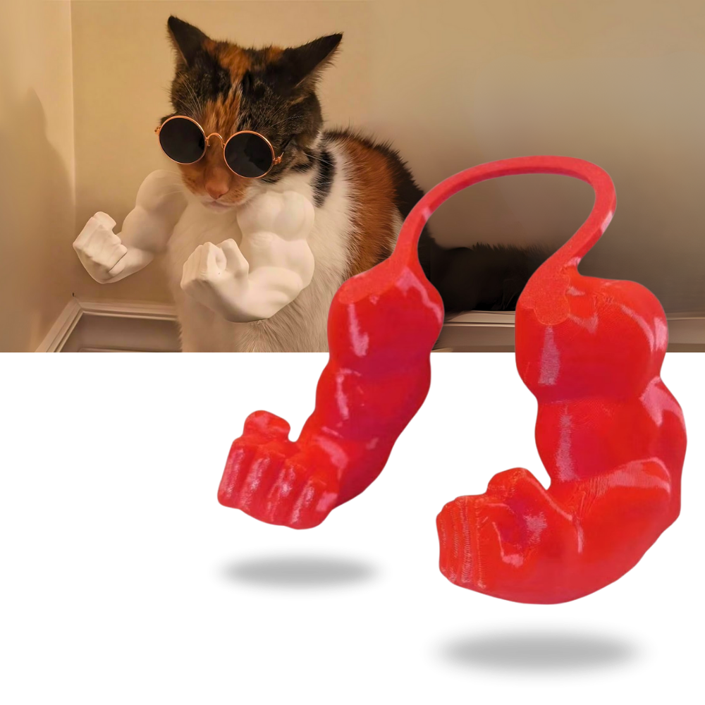 Vücut Geliştirici Kedi Kol Kostümü - Ozerty