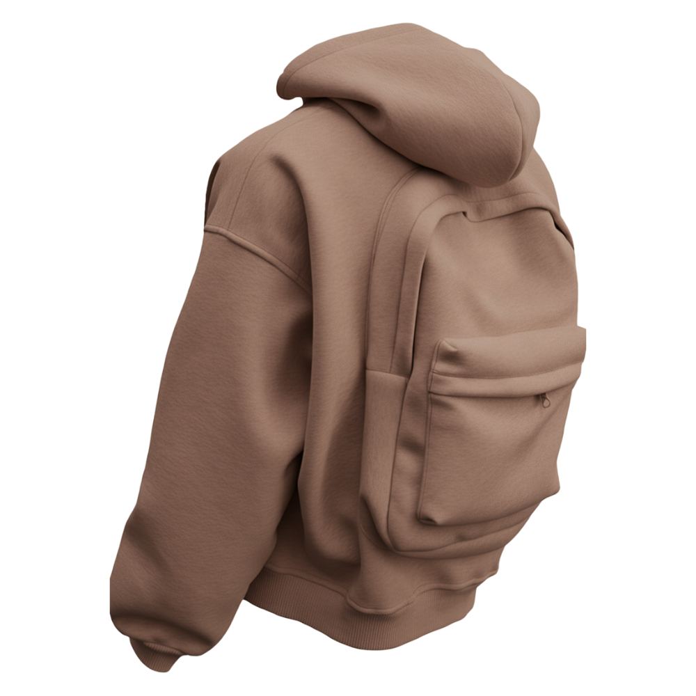 Taşıma Giysisi Kapüşonlu Sweatshirt -Kahverengi - Ozerty