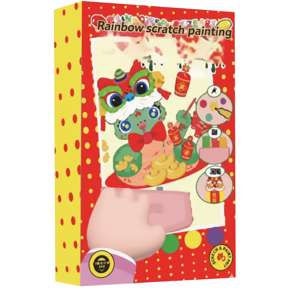 Renkli Silecek Sanatı Resim -Kırmızı - Ozerty