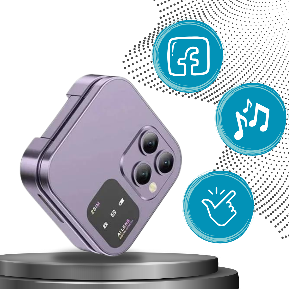 Çift Simli Küçük Katlanır Cep Telefonu - Ozerty