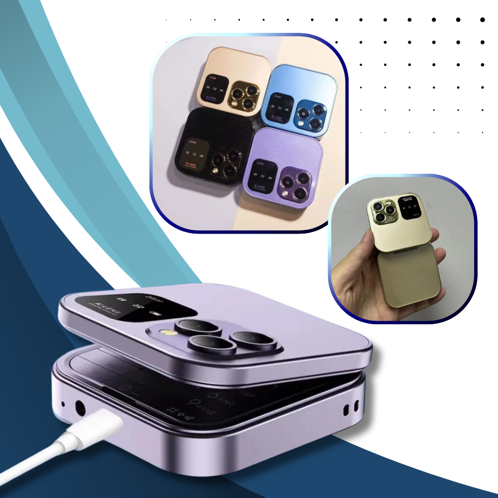 Çift Simli Küçük Katlanır Cep Telefonu - Ozerty