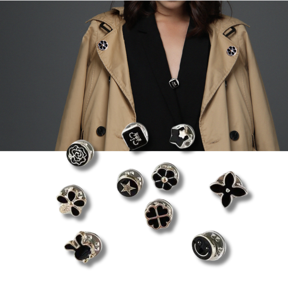 Zarif Dikişsiz Düğme Broş İğneleri - Ozerty