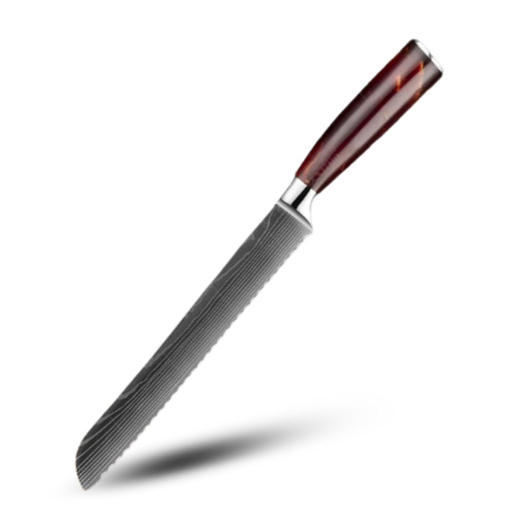 Fire Land Serisi Japon Bıçakları -Pankiri - Ekmek Bıçağı 8 inç/20 cm - Ozerty