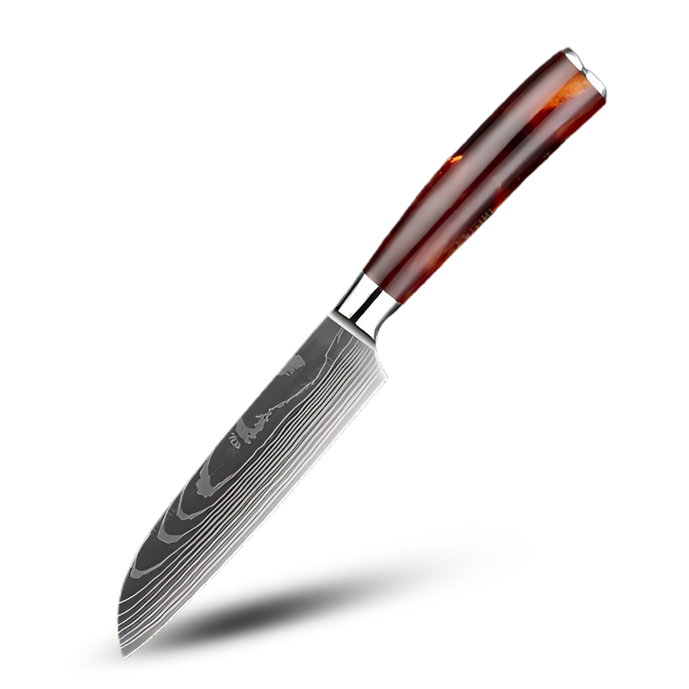 Fire Land Serisi Japon Bıçakları -Santoku Bıçak 5 inç/12 cm - Ozerty