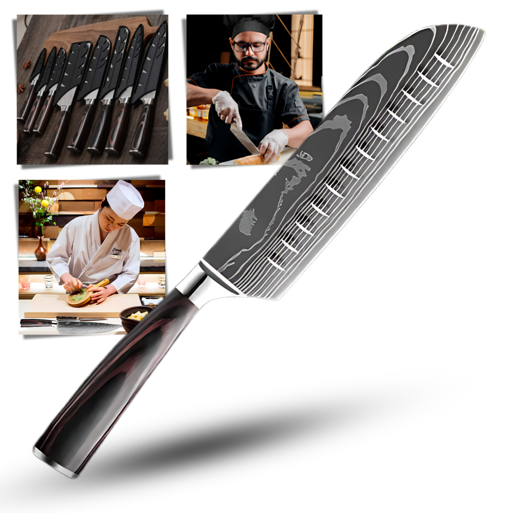 Japon bıçak seti | Santoku bıçağı | Nakiri bıçağı | Japon şef