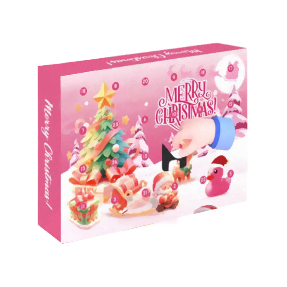 Cadılar Bayramı ve Noel Temalı Ördek Advent Takvimi -Noel Pembe Ördekleri - Ozerty