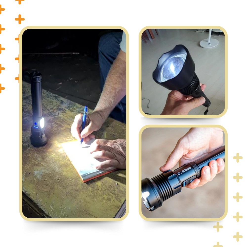 Yüksek Işınlı Şarj Edilebilir Led Fener - Ozerty