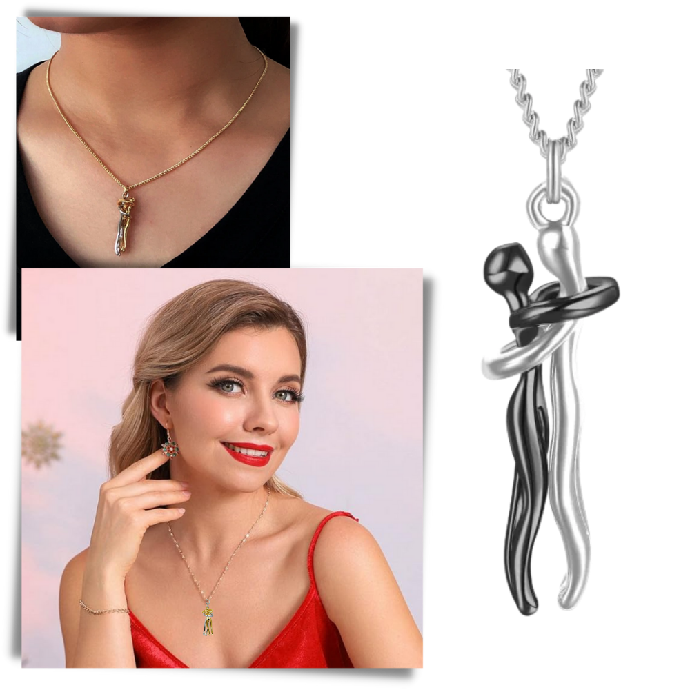 Hug Love Çift Kolye - Ozerty