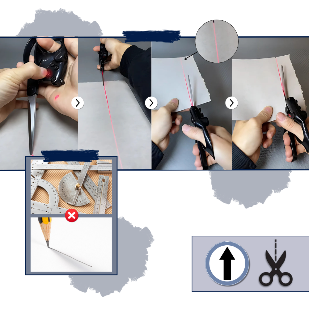 Lazer Çizgi El Sanatları Makası - Ozerty