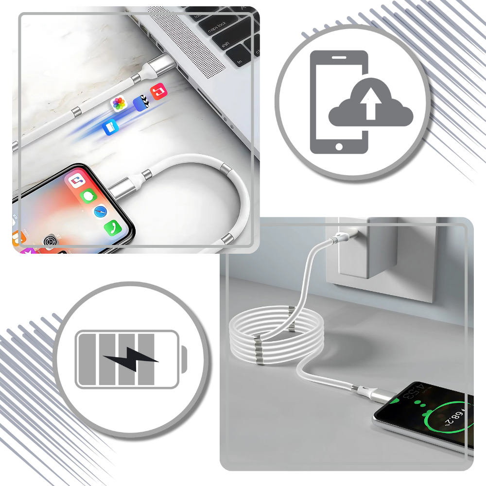 Manyetik Esnek USB Kablosu - Ozerty