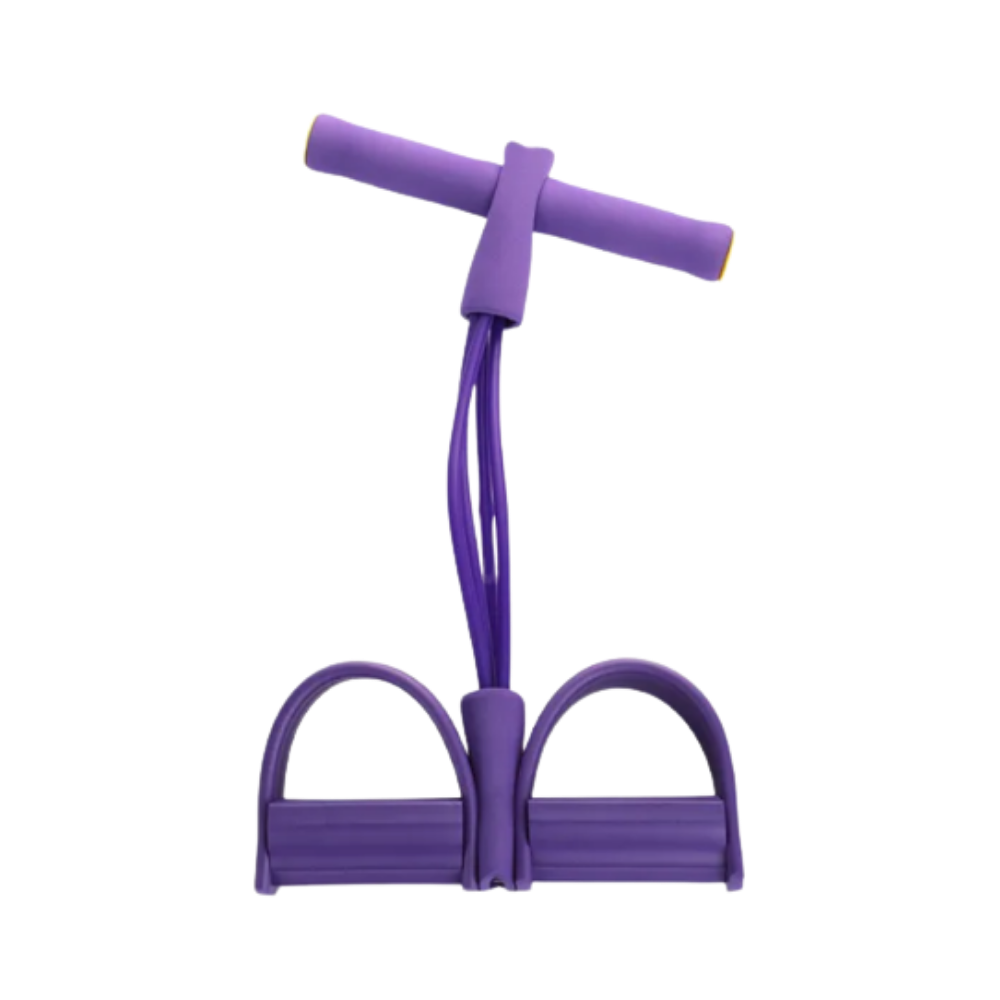 Çok Fonksiyonlu Pedal Direnç Bantları Fitness 4 Tüp -Mor - Ozerty