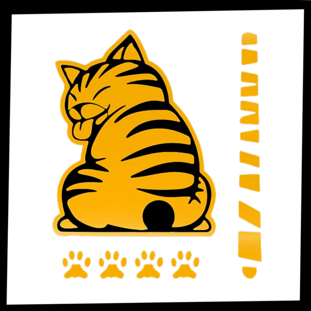 Quirky Cat Silecek Çıkartması - Ozerty