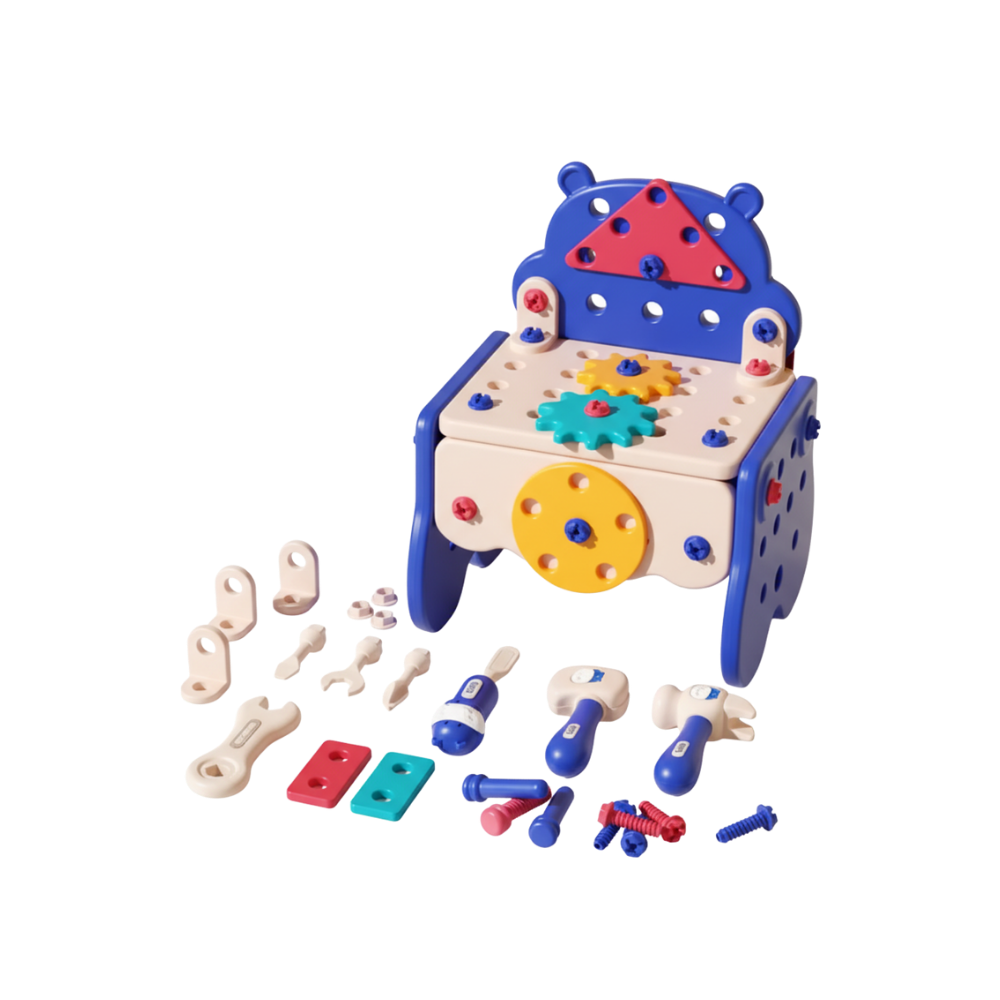 Vida Bulmaca Çocuk Alet Kutusu -Mavi - Ozerty