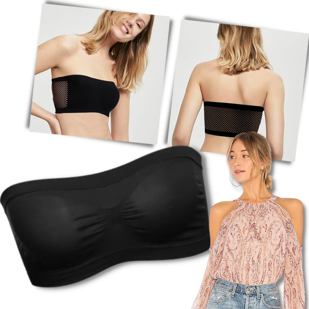 Kadınlar için Dikişsiz Straplez Tüp Üst - Ozerty