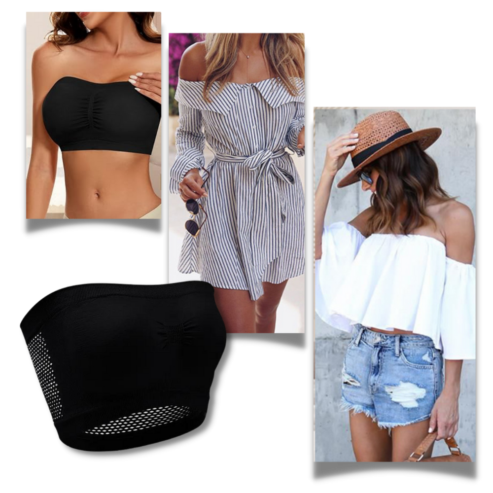 Kadınlar için Dikişsiz Straplez Tüp Üst - Ozerty