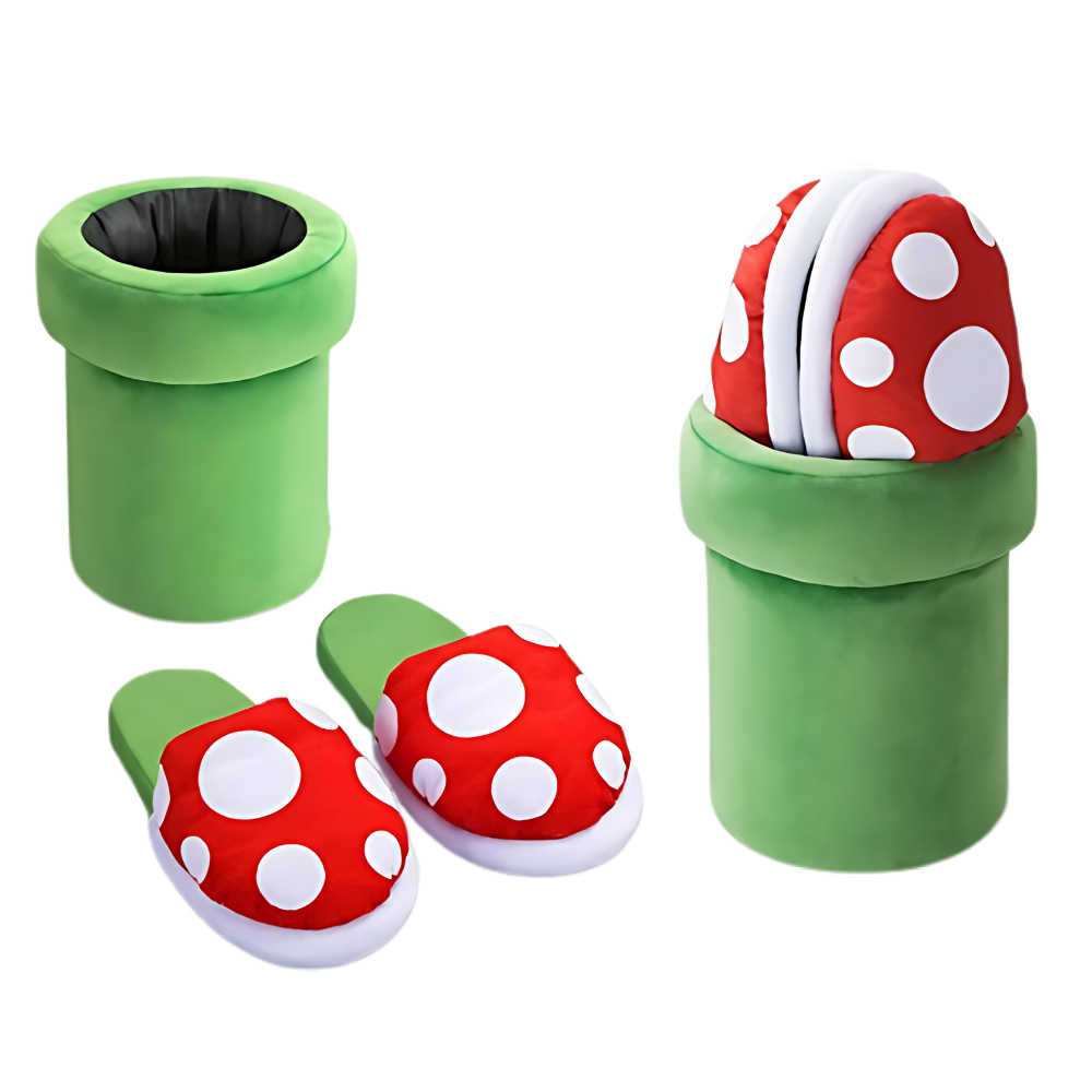 Yumuşak Peluş Mario Piranha Bitki Terlik - Ozerty