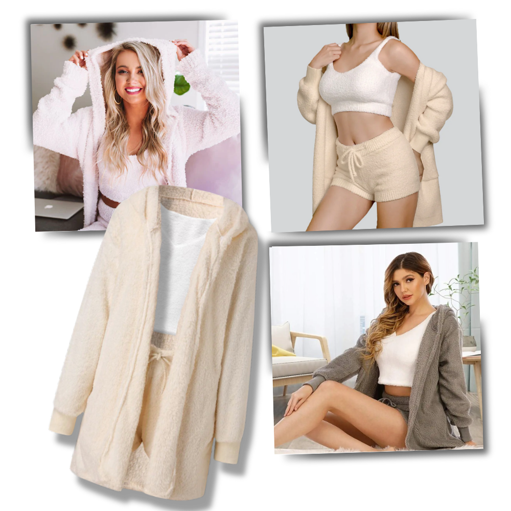 Çok Yönlü Şık Pijama Takımı Kısa - Ozerty