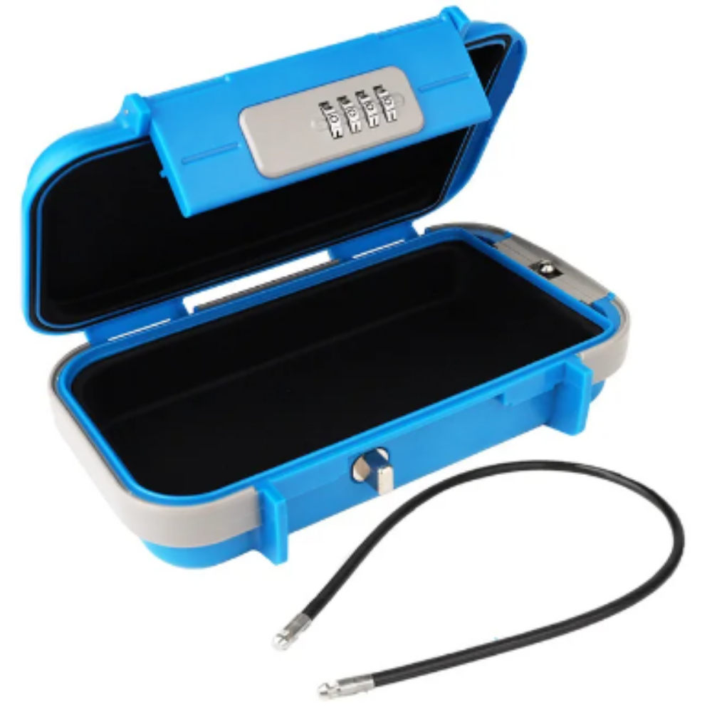 Su Geçirmez Küçük Kilitlenebilir Saklama Kutusu -Mavi - Ozerty