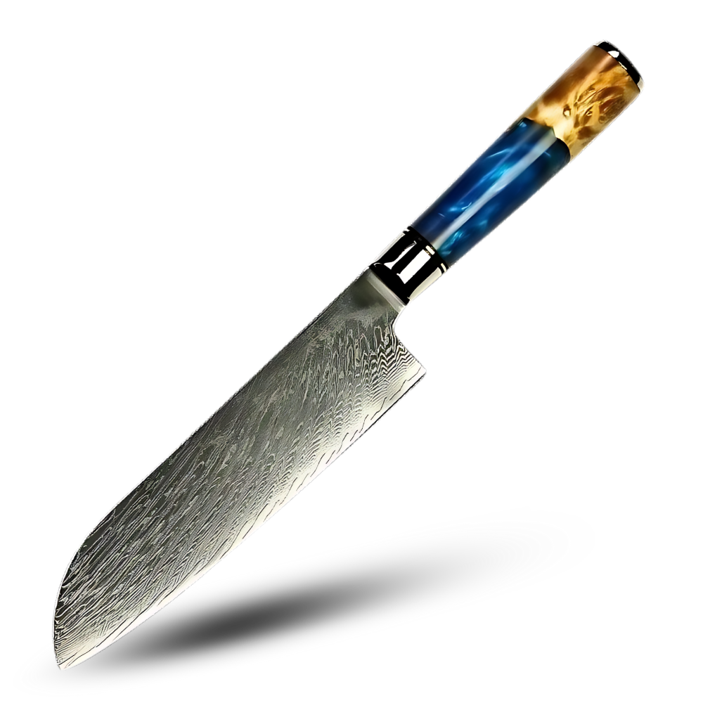 Sarı Deniz Serisi Japon Bıçakları -Santoku 7 inç/30 cm - Ozerty