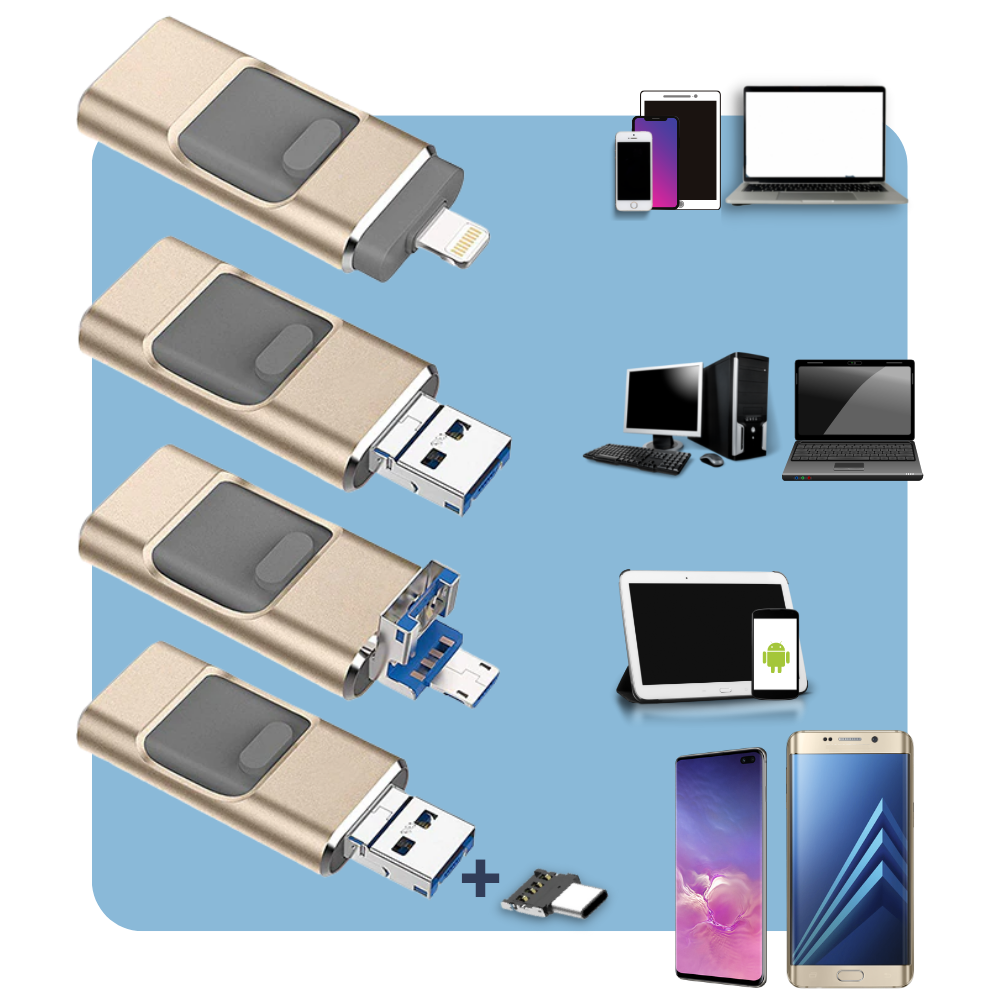 4'ü 1 arada USB flash sürücü - Ozerty