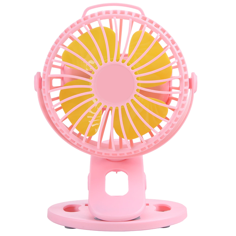 Taşınabilir Şarj Edilebilir USB Fan -Pembe - Ozerty