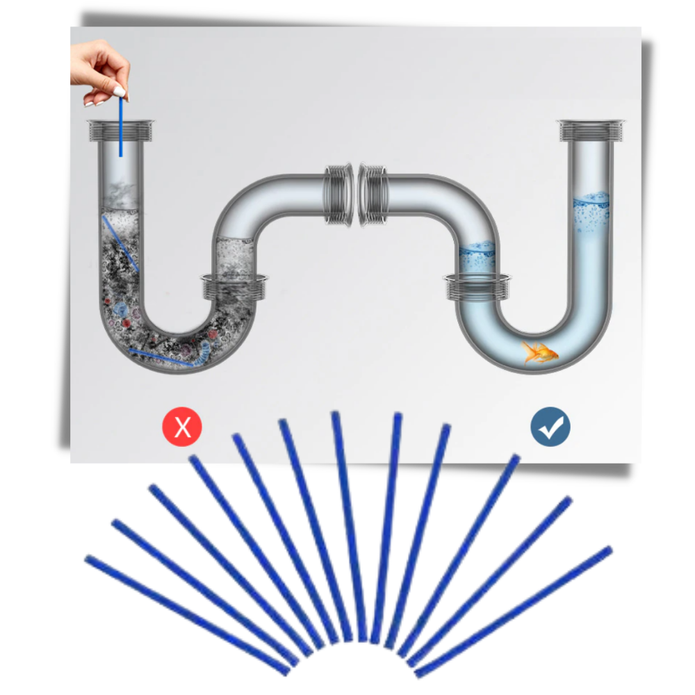 12'li Lavabo Temizleme Çubukları - Ozerty