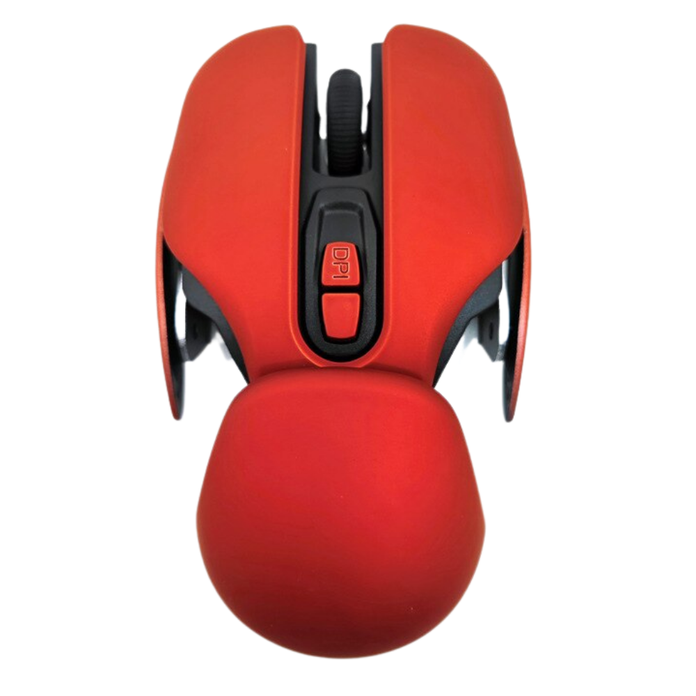 Kablosuz Ergonomik Oyun Mouse'u -Kırmızı - Ozerty