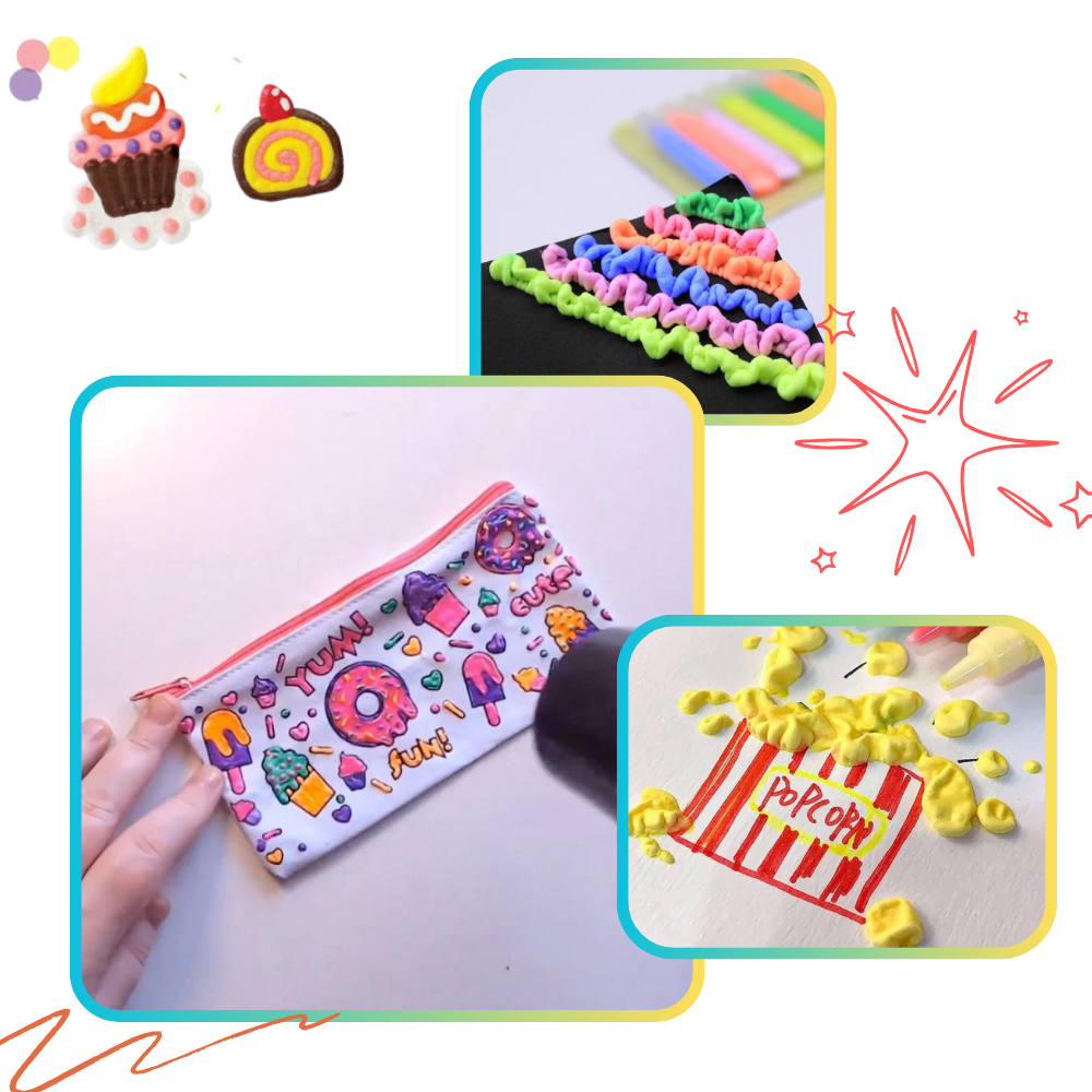 3D Puffy Bubble Popcorn Kalem - Ozerty
