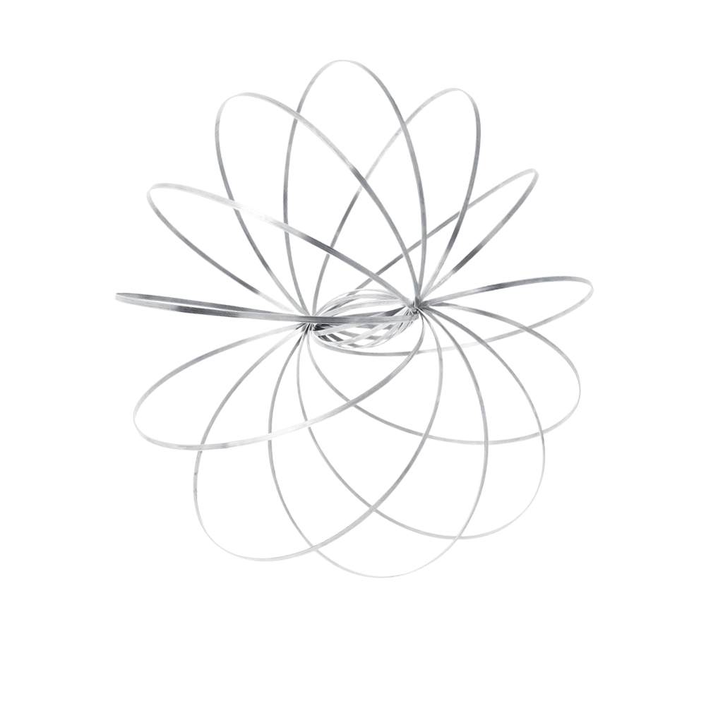 3D Paslanmaz Çelik Kol Slinky -Gümüş - Ozerty