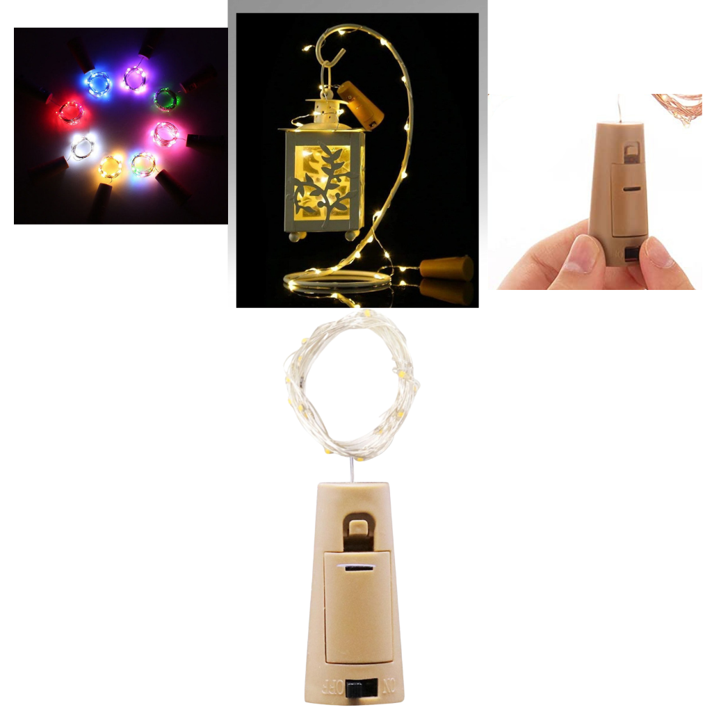 Mantarlı şişe dize LED ışığı (3'lü paket) - Ozerty