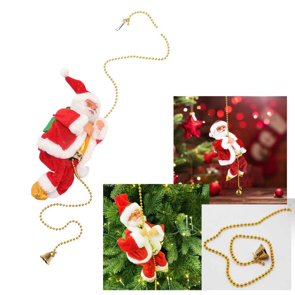 Elektrikli tırmanan Noel Baba dekorasyonu - Ozerty