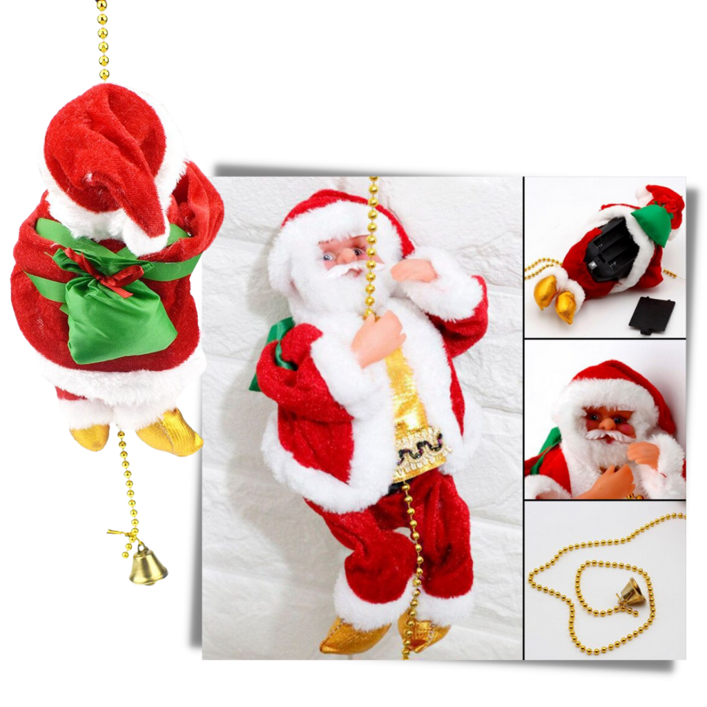 Elektrikli tırmanan Noel Baba dekorasyonu - Ozerty