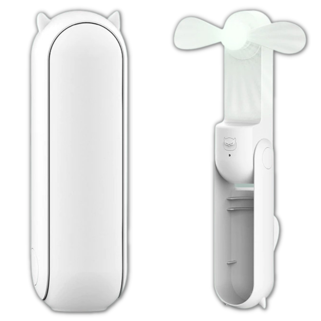 USB'li El Tipi Mini Vantilatör -Beyaz - Ozerty
