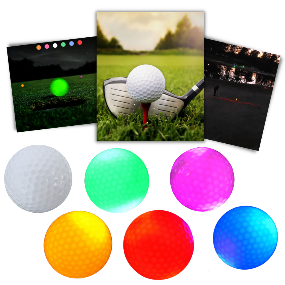 6 LED Parlayan Golf Topu Paketi - Ozerty