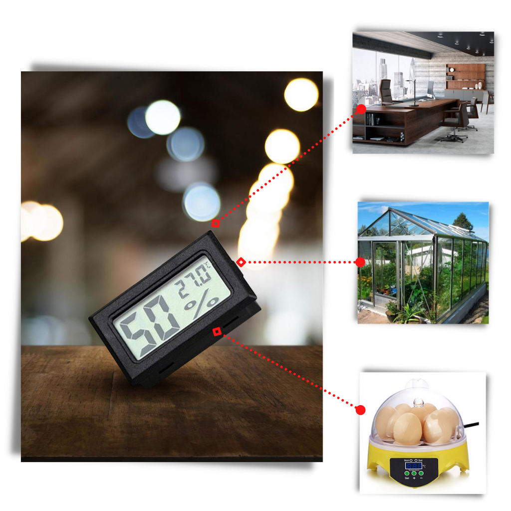 Mini Dijital LCD Higrometre Termometre - Ozerty