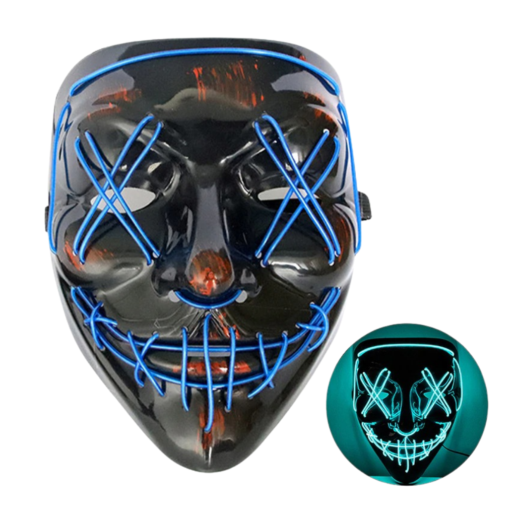 Neon LED maske -Mavi - Ozerty