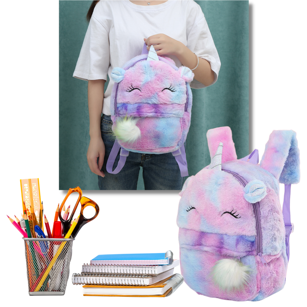 Peluş Unicorn Kız Çocuk Sırt Çantası - Ozerty